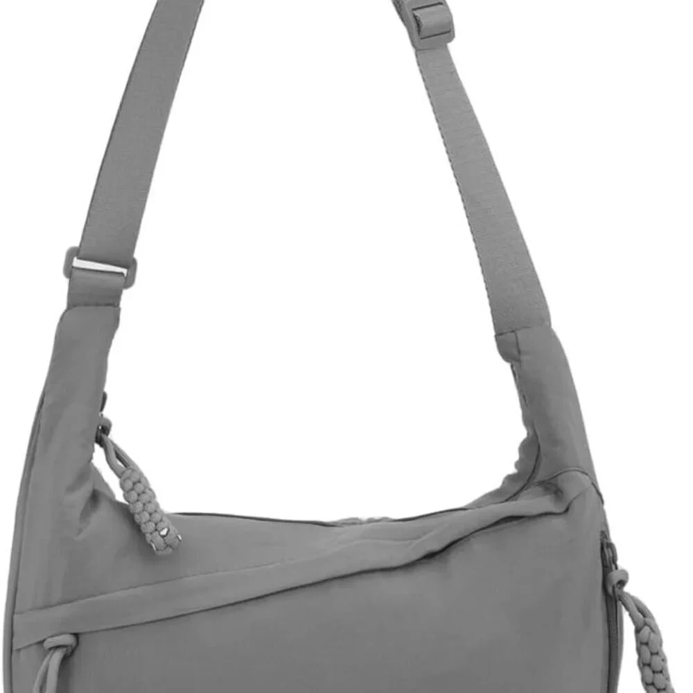 Crossbody Bag Nylon Multi-Pocket Large for Travel Work & Daily Use